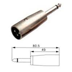 ADATT. SPINA CANON 3 P - SPINA JACK 6.3 MM