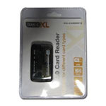 BasicXL BXL-CARDRW1B Lettore di Schede USB 2.0, 4 Porte, Colore Nero 