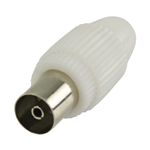 CONNETTORE FEMMINA PVC Bianco ANTENNA TV