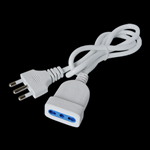 PROLUNGA ELETTRICA SPINA 2P+T 16A, PRESA 2P+T 10/16A CAVO H05VV-F 3G1.00mm 5 MT 250V 3500W BIANCA