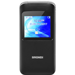 BRONDI CELLULARE WINDOW APERTURA FLIP-DOPPIO DISPLAY-GRANDI TASTI-DUAL SIM-FOTO NERO