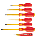 CACCIAVITI ISOLATI 1000V CON CERCAFASE SERIE 7 PEZZI CRV