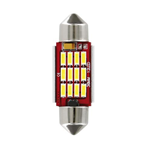 10-30V Mega-Led 12 - 12 SMD x 1 chip - (C5W) - 12x36 mm - SV8,5-8 - 1 pz - D/Blister - Bianco - Doppia polarità - Resistenza incorporata