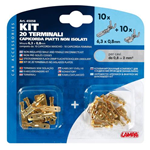 45058 Kit 20 terminali-capicorda piatti non isolati