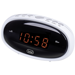 TREVI OROLOGIO DIGITALE EC-880 BIANCO Orologio digitale a LED con 2 sveglie, aliment. 220v