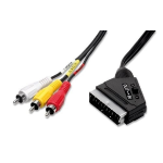 VIDEOS.CAVO 11/03 SCART/3 RCAIN/OUT Scart/3 RCA maschio con interuttore in/out 1,5mt