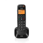 BRONDI TELEF. CORDLESS BRAVO BRIGHT BLAC Tasti grandi,display,suonerie polif.,tasto Boost,fino a 5 p