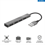 Trust - 23786 - HALYX ALUMINIUM 4-PORT MINI USB HUB