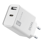 CELLULAR LINE TRAVEL CHARGER DUAL 20W BI ACHIPHUSB2PD20WW CARICABATTERIA RETE DUAL APPLE 20W BIANC