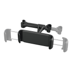 Supporto smartphone e tablet per poggiatesta da auto nero