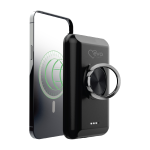 Mini Power Bank Wireless 5000 mAh Magsafe compatibile Anello Nero